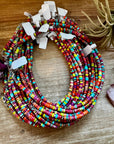 Magnesite Heishi Choker – Sterling Silver Pearls