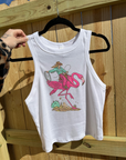 Cowgirl Flamingo Cropped Tank