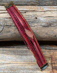 Red Stone and Leather Fashion Bracelet XI135