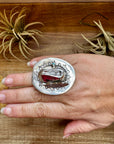 Adjustable Cowboy Hat Ring – Kingman Turquoise, Navajo Handmade by Robby Manuelito