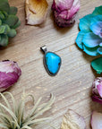 Turquoise Pendant – Sterling Silver (Fits 5mm Pearls)