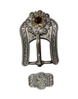 Antique Silver Topaz, Champagne Crystal Conchos - Sizes from 1"- 3" and Buckles