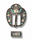 Antique Silver Turquoise, AB Crystal Conchos - Sizes from 1"- 3" and Buckles
