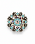 Antique Silver Turquoise, AB Crystal Conchos - Sizes from 1"- 3" and Buckles