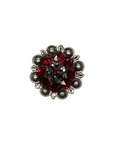 Antique Silver Ruby, Jet Crystal Conchos - Sizes from 1"- 3" and Buckles