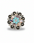 Antique Silver Turquoise, AB Crystal Conchos - Sizes from 1"- 3" and Buckles