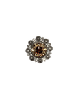Antique Silver Topaz, Champagne Crystal Conchos - Sizes from 1"- 3" and Buckles