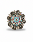 Antique Silver Turquoise, AB Crystal Conchos - Sizes from 1"- 3" and Buckles
