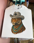 Tiger Cowboy Tee or Crewneck