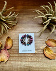 Half Cluster Earrings – Pink Dahlia & Sterling Silver