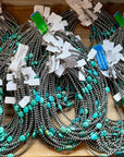 15-Inch Turquoise Necklace with 4mm & 5mm Beads