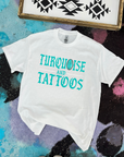 Turquoise & Tattoos tee or crewneck