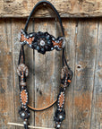 Classic Black and Clear Browband/One Ear Tack Set