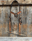 Light Oil V Brow Copper and Turquoise Browband & Breastcollar Tack Set