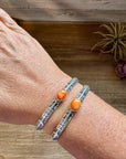 Orange Spiny Oyster Cuff Bracelet – Sterling Silver