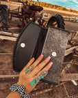 The Hazy Elva Wallet (Black Leather ) a Haute Southern Hyde by Beth Marie Exclusive