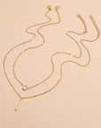 Gold Layered Rhinestone Pendant Necklace
