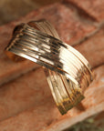 Gold Crossover Cuff Bracelet