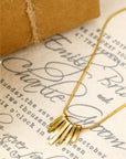 Gold Asymmetric Bar Pendant Necklace