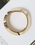 Gold Asymmetric Plated Alloy Bangle Bracelet