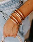 Gold Multi Layer Bangle Bracelet