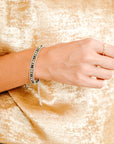 Adjustable Draw-cord Crystal Beading Bracelet