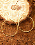 Gold Twisted Large Hoop Earrings