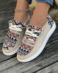 Bailee Vintage Aztec Lace-up Flat Shoes