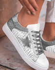 Emi Glitter Star Lace-up Sneakers