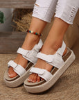 Sofia Double Velcro Woven Platform Sandals
