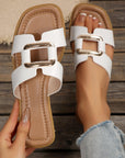 Blair Metal Decor Cut Out Square Toe Slippers