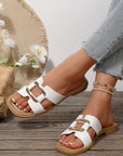 Blair Metal Decor Cut Out Square Toe Slippers
