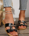Blair Metal Decor Cut Out Square Toe Slippers