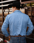 BLUE PLAID MEN'S BREEZE PERFORMANCE SHIRT