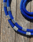 Cobalt Nylon Barrel Racing Reins with Rhinestones