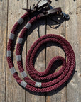 Nylon Barrel Racing Reins With Rhinestone Ends For Comfortable Handling 8.5 Feet