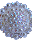 Bright Silver AB Crystal Conchos - Sizes from 1"- 3" and Buckles