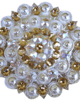 Bright Silver Champagne & AB Crystal Conchos - Sizes from 1"- 3" and Buckles