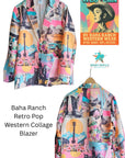 Baha Ranch Retro Pop Western Collage Blazer