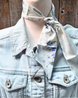 Blue and Green Western Skinny Mini Wild Rag Scarf / Cowgirl Necktie