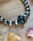 19” Graduated Turquoise Rondelle Necklace