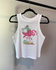 Cowgirl Flamingo Cropped Tank