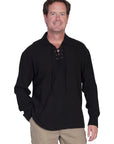 Men's Lace Up Front Shirt - CM8