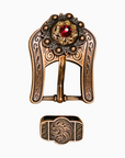 Copper Ruby - Jet - Champagne - Crystal Conchos Sizes from 1"-3" and Buckles