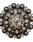 Copper Champagne, Clear Crystal Conchos Sizes from 1"-3" and Buckles