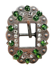 Copper Fern, Clear Crystal Conchos Sizes from 1"-3" and Buckles