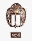 Copper Clear Crystal Conchos Sizes from 1"-3" and Buckles
