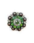 Copper Fern, Clear Crystal Conchos Sizes from 1"-3" and Buckles