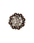 Copper Clear Crystal Conchos Sizes from 1"-3" and Buckles