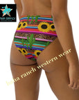 Yeehaw Sunflower Serape Cactus Bikini Bottom